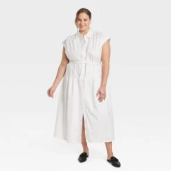Women's Short Sleeve Midi Dress - A New Day™ -A New Day Discount Mall GUEST 04cf9e70 eca8 474d aaa0 6907d408b574