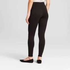 Women's High Waist Ponte Leggings - A New Day™ Black