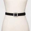 Women's Chunky Center Bar Belt - A New Day™ Black