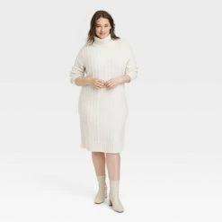 Women's Turtleneck Long Sleeve Cozy Sweater Dress - A New Day™ -A New Day Discount Mall GUEST 1542ddc5 cb08 470c 908d d68d2fc9faf4