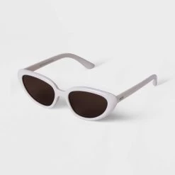 Women's Plastic Round Cateye Sunglasses - A New Day™