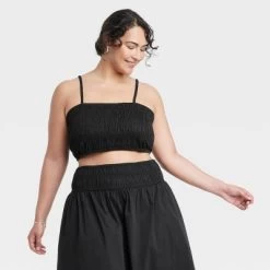 Women's Slim Fit Smocked Tiny Top - A New Day™ -A New Day Discount Mall GUEST 1a79b0cd 56fa 4b4e 9c1b 18841764af4b