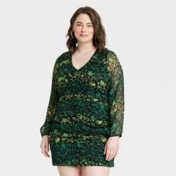 Women's Long Sleeve Ruched Front Bodycon Dress - A New Day™ -A New Day Discount Mall GUEST 21e677a5 851c 4032 a24f 9227b166273d