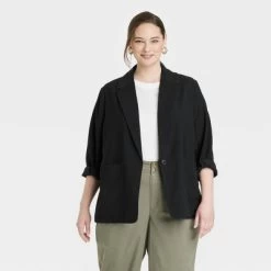 Women's Relaxed Fit Essential Blazer - A New Day™ Black -A New Day Discount Mall GUEST 273907a5 dbda 4902 944b 1cd4d3dbdfca