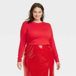 Women's Slim Fit Long Sleeve Ribbed Crewneck T-Shirt - A New Day™ -A New Day Discount Mall GUEST 2a0b1d18 595c 4325 afd0 6e6ceb9abdf2