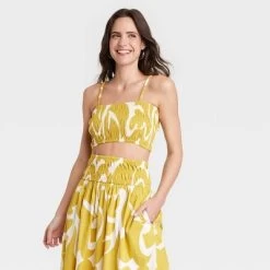 Women's Slim Fit Smocked Tiny Top - A New Day™ -A New Day Discount Mall GUEST 2e38e649 e065 4110 a5b7 bcfe2345c37d