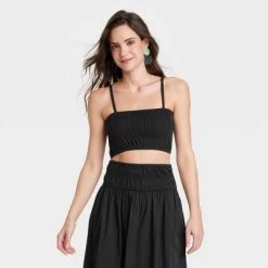 Women's Slim Fit Smocked Tiny Top - A New Day™ -A New Day Discount Mall GUEST 30310679 b9e7 490f 94d5 04113bb0b926