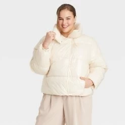 Women's Short Relaxed Puffer Jacket - A New Day™ -A New Day Discount Mall GUEST 3183c9fd a593 4e8a ad79 df58c7c302c9