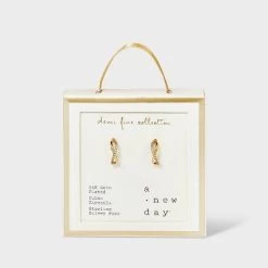 14K Gold Plated Cubic Zirconia Half Hoop Earrings - A New Day™ Gold 5 14K Gold Plated Cubic Zirconia Half Hoop Earrings - A New Day™ Gold -A New Day Discount Mall GUEST 3191fa6d 17ad 4b62 b985 d2596ab8e7eb