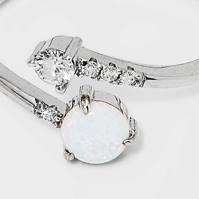 Sterling Silver Opal Band Ring - A New Day™ Silver 1 Sterling Silver Opal Band Ring - A New Day™ Silver