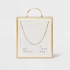 14K Gold Plated Box Chain Necklace - A New Day™ Gold -A New Day Discount Mall GUEST 3343bdd5 7fea 444b 8d0b 96107f827617