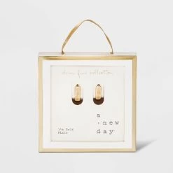 14K Gold Plated Oval Hoop Drop Earrings - A New Day™ -A New Day Discount Mall GUEST 339978b2 cf2c 47fb 9c8c 85f3c0c93875