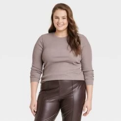 Women's Long Sleeve Slim Fit Crewneck T-Shirt - A New Day™ -A New Day Discount Mall GUEST 362d8c8c d137 458a 9b62 e01367367257