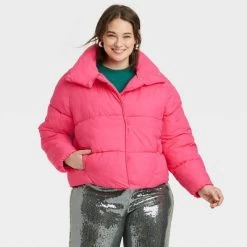 Women's Short Relaxed Puffer Jacket - A New Day™ -A New Day Discount Mall GUEST 3972a600 6be7 4061 afc1 8790d3c8f178