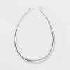 Silver Plated Graduated Oval Hoop Earrings - A New Day™ Silver