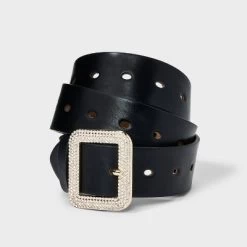 Women's Square Buckle Belt - A New Day™ Black -A New Day Discount Mall GUEST 3f43de93 5ee0 4c0d b094 447ab48c5c4d