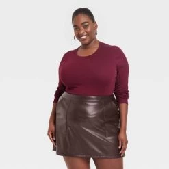 Women's Long Sleeve Slim Fit Crewneck T-Shirt - A New Day™ -A New Day Discount Mall GUEST 4107d59f 541d 40f1 ab87 dfcd02eeebe1