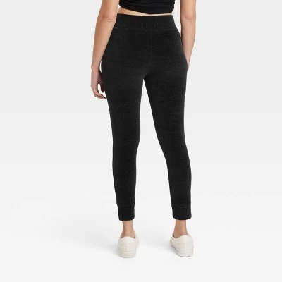 Women's Chenille Drawstring Leggings With Ribbed Waistband And Cuffs - A New Day™ 1 Women's Chenille Drawstring Leggings With Ribbed Waistband And Cuffs - A New Day™