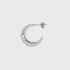 Silver Plated Brass Tapered Twist Hoop Earrings - A New Day™ Silver