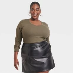 Women's Long Sleeve V-Neck T-Shirt - A New Day™ -A New Day Discount Mall GUEST 53eab782 babc 4a32 9699 dd1af97a26b4