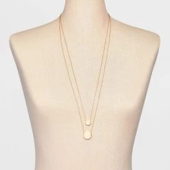 Coin Pendant Chain Multi-Strand Necklace - A New Dayâ„¢ Gold
