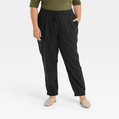 Women's High-Rise Woven Ankle Jogger Pants - A New Day™ 3 Women's High-Rise Woven Ankle Jogger Pants - A New Day™ - Image 3