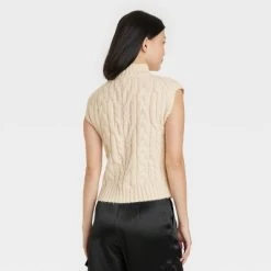 Women's Crewneck Cropped Sweater Vest - A New Day™