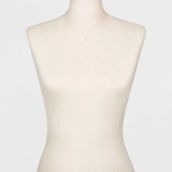 Pearl And Rhinestone Pendant Necklace - A New Day™ Silver