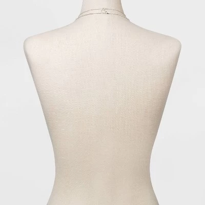 Plated Cable Box And Paperclip Chain Necklace Set 3pc - A New Day™ Silver 2 Plated Cable Box And Paperclip Chain Necklace Set 3pc - A New Day™ Silver - Image 2