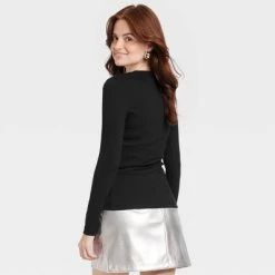 Women's Long Sleeve Slim Fit Crewneck T-Shirt - A New Day™