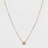 Pave Circle Pendant Necklace - A New Day™ Gold