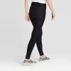 Women's Drawstring High Waisted Lounge Leggings With Pockets - A New Day™ Black