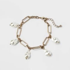 Chain Pearl Drop Chain Bracelet - A New Day™ Gold -A New Day Discount Mall GUEST 8644d7ba 8f62 4663 af72 a42652472432