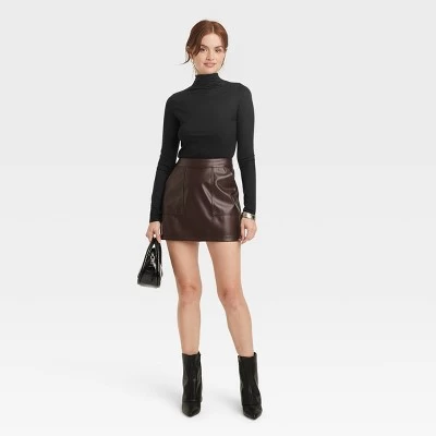 Women's Ruched Mock Turtleneck Long Sleeve T-Shirt - A New Day™ 2 Women's Ruched Mock Turtleneck Long Sleeve T-Shirt - A New Day™ - Image 2