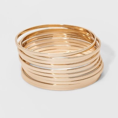Bangle Bracelet 10pc - A New Day™ Gold 1 Bangle Bracelet 10pc - A New Day™ Gold