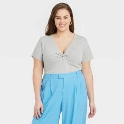 Women's Short Sleeve V-Neck Linen T-Shirt - A New Day™ -A New Day Discount Mall GUEST 8bcdad6a 7873 4844 ae32 2f68b2f2caa6