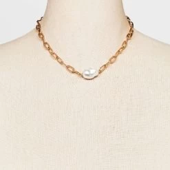 Baroque Pearl Pendant Necklace - A New Day™ Gold -A New Day Discount Mall GUEST 8c85c2a2 d101 4c7b bc67 53e06c669951