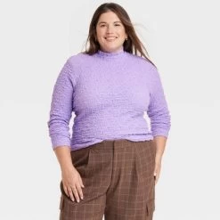 Women's Long Sleeve Slim Fit Mock Turtleneck T-Shirt - A New Day™ -A New Day Discount Mall GUEST 9073e17e 3faa 45c5 b299 9e543625c797