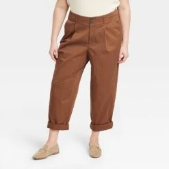 Women's High-Rise Pleat Front Tapered Chino Pants - A New Day™ -A New Day Discount Mall GUEST 908291ab f53e 4c2a 9479 b99003a41731