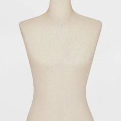 Sterling Silver Cubic Zirconia Tag Pendant Necklace - A New Day™ Silver