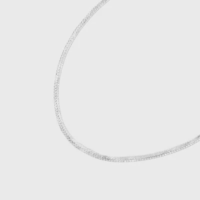 Sterling Silver Herringbone Chain Necklace - A New Day™ Silver 3 Sterling Silver Herringbone Chain Necklace - A New Day™ Silver - Image 3