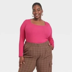 Women's Long Sleeve Slim Fit T-Shirt - A New Day™ -A New Day Discount Mall GUEST 9639c996 2d49 4406 a148 c445145a7b1a