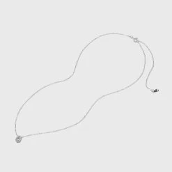 Sterling Silver Teardrop Cubic Zirconia Halo Station Necklace - A New Day™ Silver -A New Day Discount Mall GUEST 96e7fbd0 74a4 4930 af14 c749b744d637