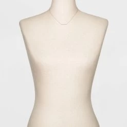 Sterling Silver Bezel Cubic Zirconia Bar Chain Necklace - A New Day™ Silver/Clear