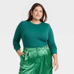 Women's Long Sleeve Slim Fit Crewneck T-Shirt - A New Day™ -A New Day Discount Mall GUEST 9f0d1575 18a2 4ac2 9e29 5ddde24a3d61