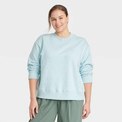 Women's Jeweled Pullover Sweatshirt - A New Day™ 9 Women's Jeweled Pullover Sweatshirt - A New Day™ - Image 9