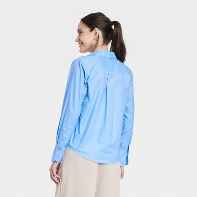 Women's Long Sleeve Oxford Button-Down Shirt - A New Day™ 1 Women's Long Sleeve Oxford Button-Down Shirt - A New Day™