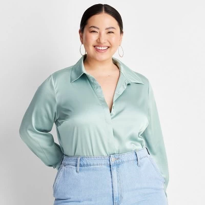 Women's Long Sleeve Button-Front Shirt - A New Day™ 4 Women's Long Sleeve Button-Front Shirt - A New Day™ - Image 4