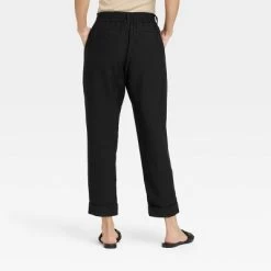 Women's High-Rise Slim Straight Leg Pintuck Ankle Pants - A New Day™