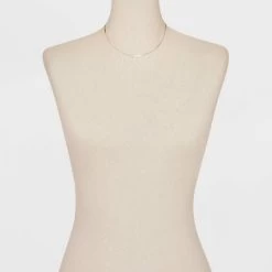 Sterling Silver Herringbone Chain Necklace - A New Day™ Silver